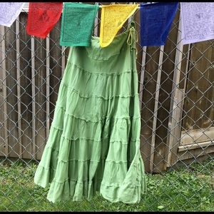Boho hippy cotton skirt low waist sz4